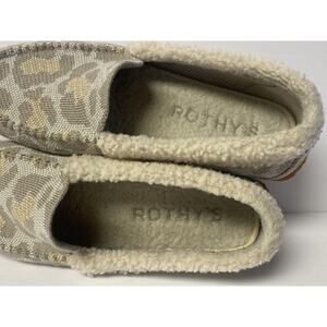 Rothy’s The Slipper Cozy Cat Gray Peach Size 8 Fleece Lined